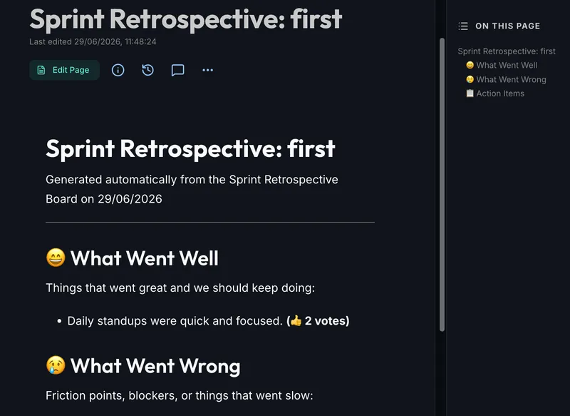 Klority Wiki Pages module interface for agile software teams.
